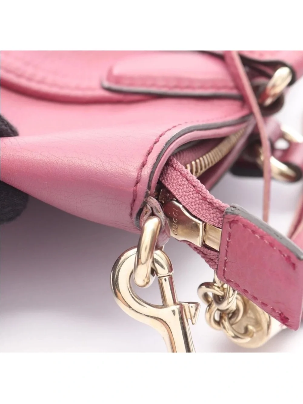 Gucci Rose Leather Tote with Tassel crossbody bag box and dust cover
